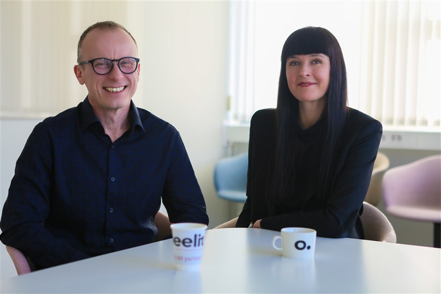 Peelits vd Fredrik Pihl och Anna Storm, vd på Omegapoint Göteborg.